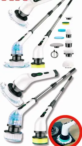 A escova que faz a faxina por você! 💦✨ Chegou a escova elétrica 9 em 1 recarregável que tá facilitando a vida de todo mundo! Limpa, esfrega e dá brilho em segundos. Ideal pra banheiro, cozinha e janelas. Sem esforço, sem fio e com 9 escovas diferentes pra cada tipo de sujeira. Transforme sua faxina agora! #limpeza #faxina #utilidade #tiktokshop #organização     