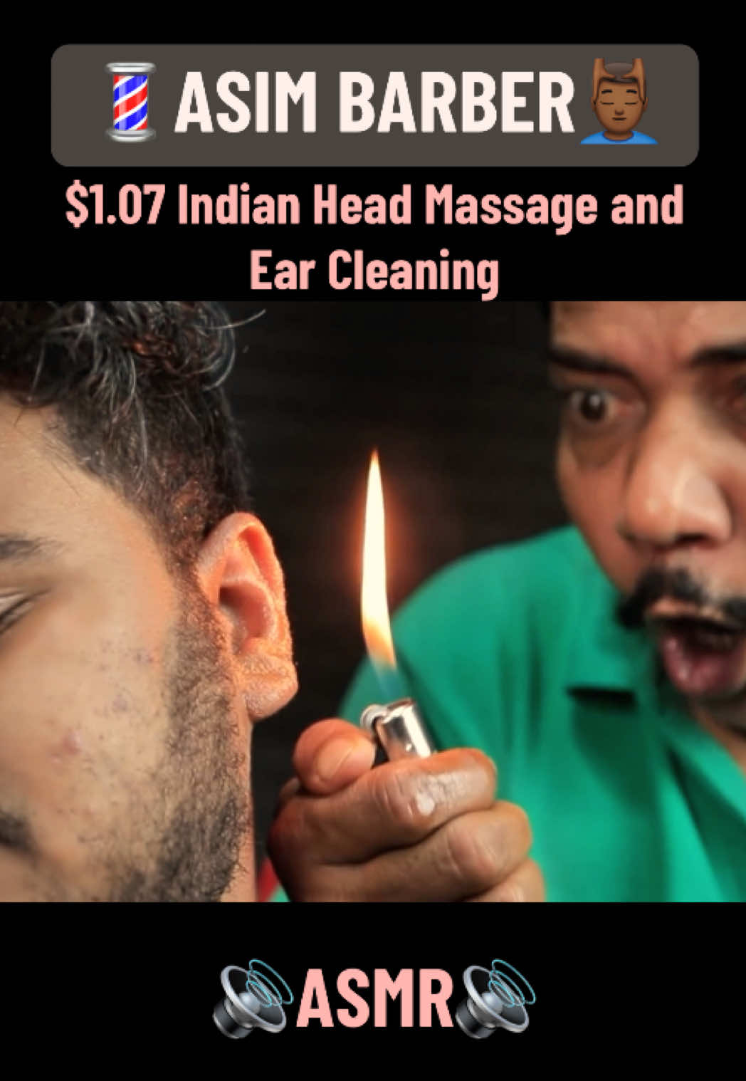 5 Minutes Of Relaxing ASMR Indian Head Massaging and Ear Cleaning ✨💆🏾‍♂️👂🏾🧼 Asim Barber never disappoints.. What do you think??? #relax #massage #massagetherapy #asmr #asmrsounds 