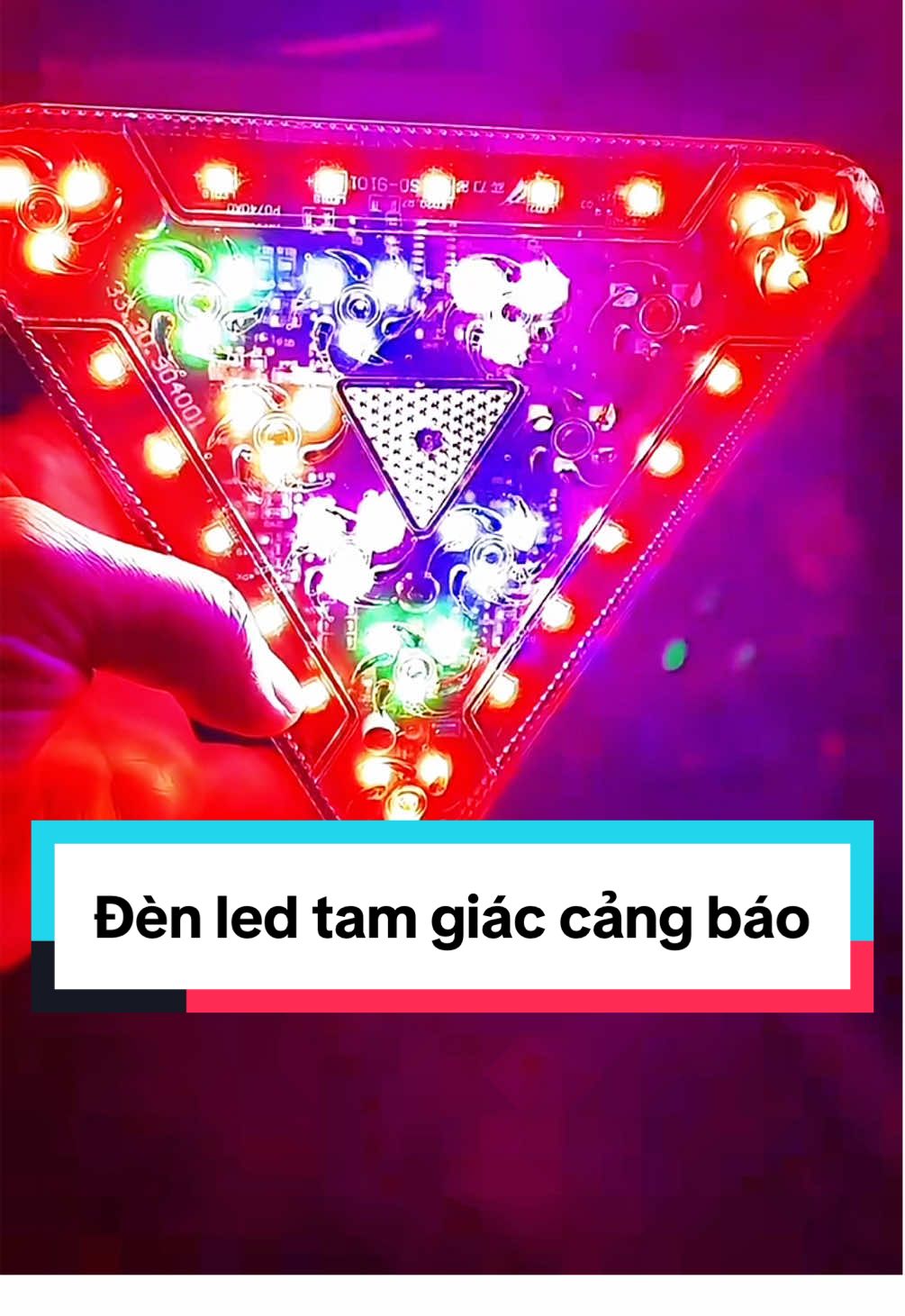 Đèn led tam giác cảnh báo đuôi xe 12v-24v 