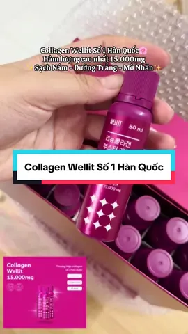 Có gì trong collagen Wellit mà chị em săn lùng ráo riết đến vậy⁉ Phụ nữ sau tuổi 24 muốn da trẻ hoá, căng bóng thì mỹ phẩm hay spa thôi là không đủ mà phải chăm sóc da từ bên trong bằng cách bổ sung collagen mỗi ngày.   Wellit Renew Collagen Booster Ample 15000 là dòng collagen nước được dùng nhiều nhất hiện nay ở cả Hàn Quốc và Việt Nam. 🌱 Chỉ sau 2 tuần bổ sung collagen Wellit mỗi ngày -> làn da sẽ bắt đầu sáng hơn, căng mịn hơn, các nếp nhăn được lấp đầy, thâm nám tàn nhang mờ đi rõ rệt. 🌱Sử dụng liệu trình 3 hộp collagen làn da sẽ thay đổi toàn diện: Da trắng hồng bật toner, nền da săn chắc, căng bóng, tóc và móng chắc khoẻ.  ⁉️ Có gì trong colg wellit mà chị em săn lùng ráo riết đến vậy⁉ ✅  Hàm lượng collagen lên đến 15.000mg cao nhất thị trường hiện nay, kết hợp cùng thành phần Hyauronic Axit, Elastin, Vitamin A, C, B6…tác động sâu vào 3 tầng da: ⁃ Giúp da xóa mờ nếp nhăn, săn chắc và cải thiện cấu trúc da rõ rệt. ⁃ Giữ ẩm làm se khít lỗ chân lông, dưỡng da căng mọng, ửng hồng. - Tái tạo tế bào mới giúp loại bỏ vùng da sạm nám, xỉn màu, nhiều đốm nâu. ⁃ Thúc đẩy thải độc, cải thiện hệ miễn dịch, bổ trợ sức khoẻ. ⁃ Ngăn ngừa rụng tóc, giúp tóc và móng chắc khoẻ. #wellit #wellitcollagen #collagendangnuoc #collagenso1hanquoc #15000mg 