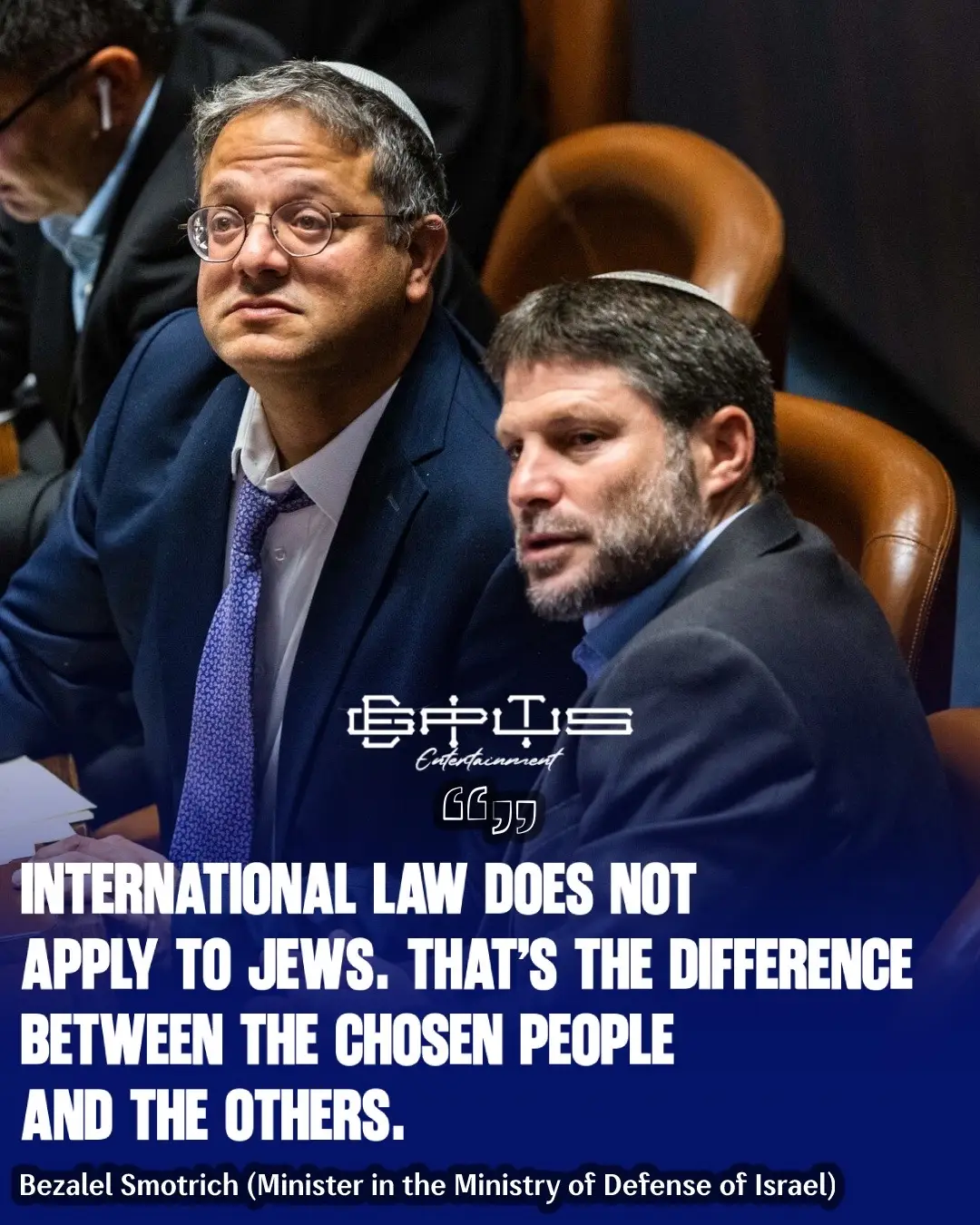 “International law doesn’t apply to J3ws.” Those are the words of Israeli minister Bezalel Smotrich — openly claiming superiority over others. When leaders speak like this, it exposes the mindset behind decades of oppression and double standards. The world can’t stay silent anymore. ✊🏽 📲Follow @egiptusentertainment for more 🔥💙 #tiktok #israel #palestine #viral #politics 