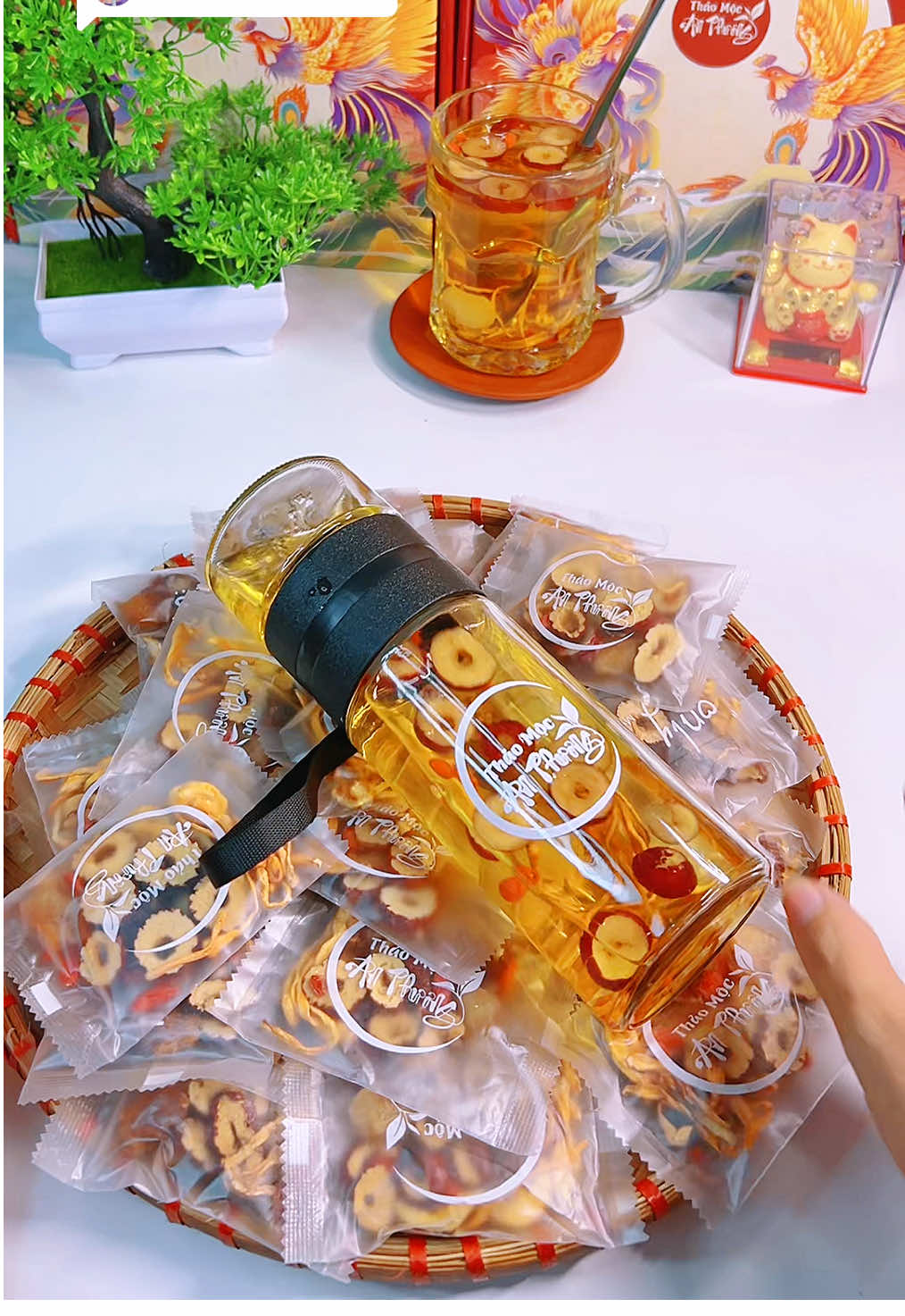 Trả lời @Hồng Loan Dạ có tặng bình còn tặng thêm 10 gói trà nữa ạ #linhlacquann #tradongtrungtuvi #xuhuong 