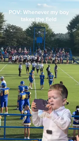Forever his biggest fan @Ayden ❤️ #boymom #footballseason #momandson #momslove #numberone 
