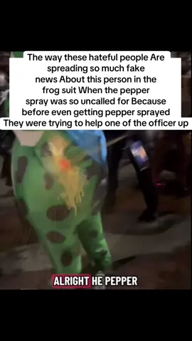 Poor frog 😞  #frog #frogsuit #portland #protest #frogs 