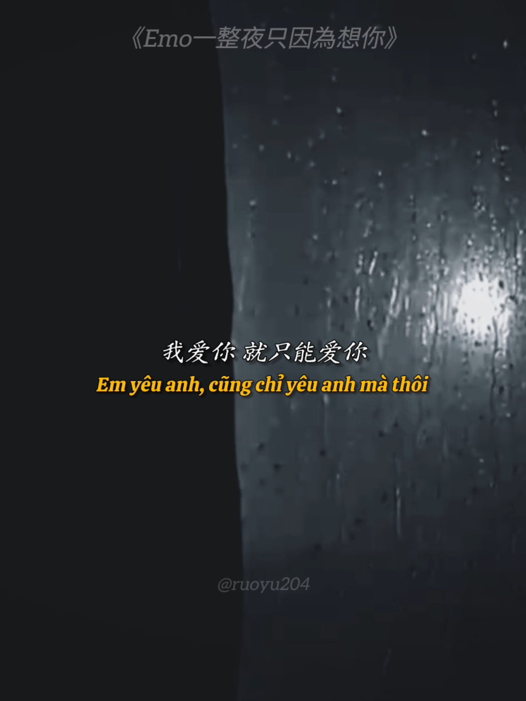 你说过不会离开，可最后你还是走了 #Emo一整夜只因為想你 #ruoyu204 #trunghoateam #nhactrung #emo 