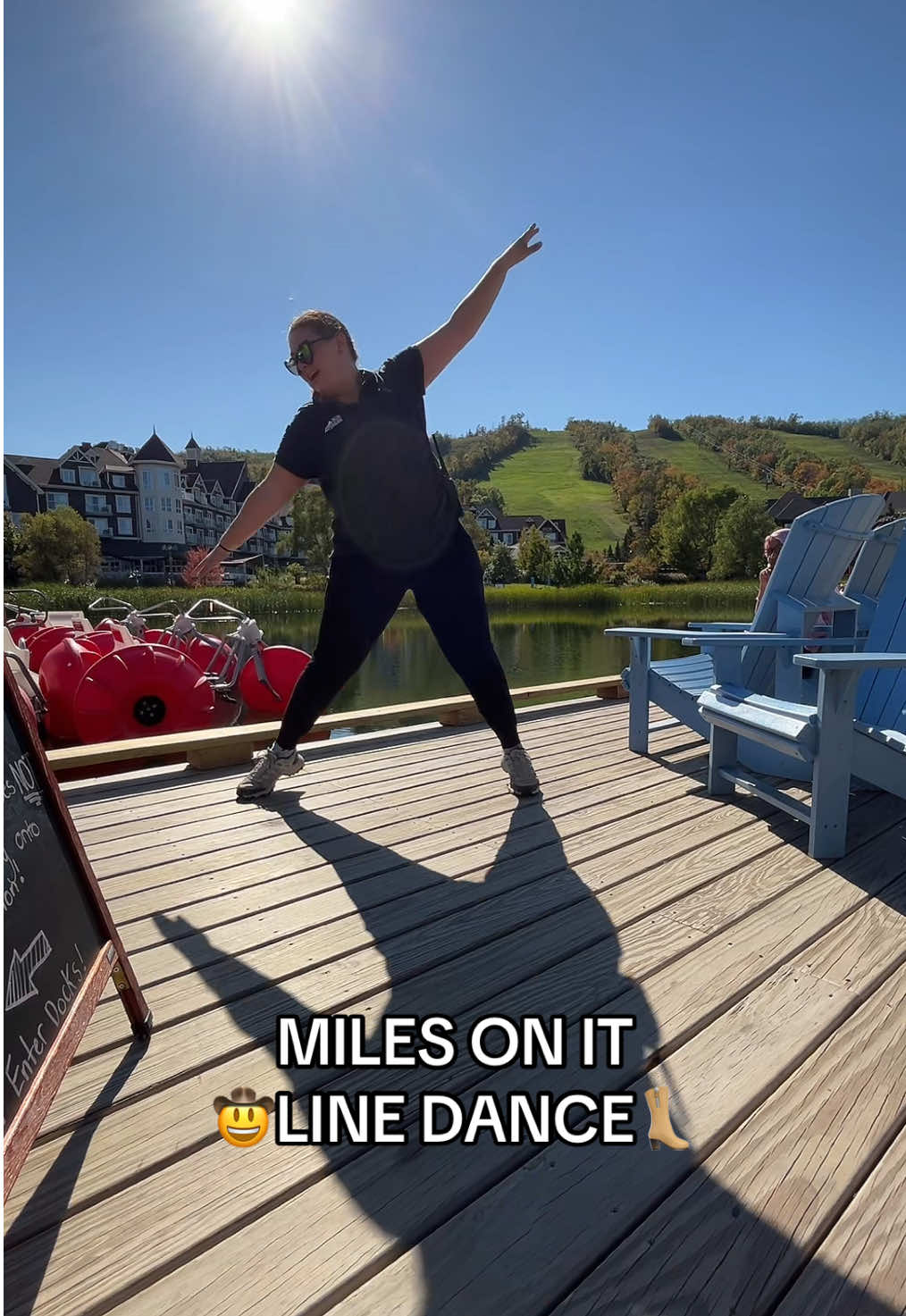 Slow day at work means learning a new dance🤠 #milesonit #linedance 