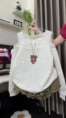 Áo Sweater Nỉ Trễ Hở Vai Nữ Xinh #xh 