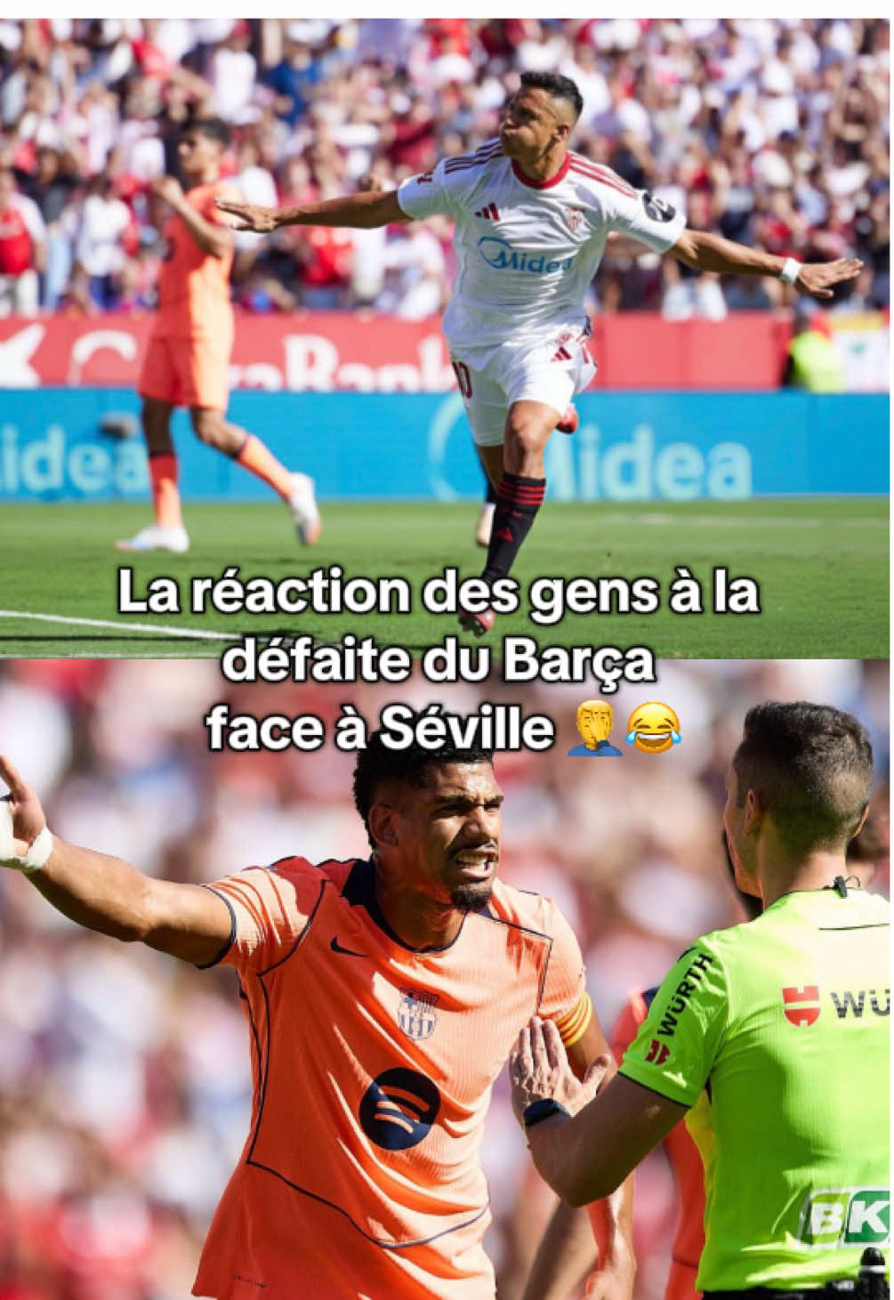 Le Barça qui perd 4-1 à Séville 😳#reaction #mdr #barca #seville #lewandowski 