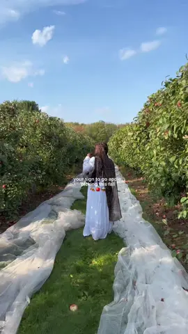 the perfect fall activity 🍂🍎🧺 #fall #applepicking #fallaesthetic  #applepickingoutift #hijabitiktok 