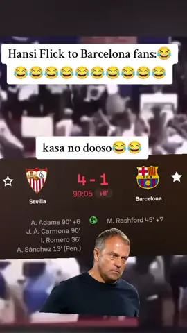 How far Barcelona fans this evening 😂😂😂😂😂 #barcelona #sevilla #hansiflick #laliga #lewandowski @🦋❤️•||•Nana Ekua•||•🌹🌺 