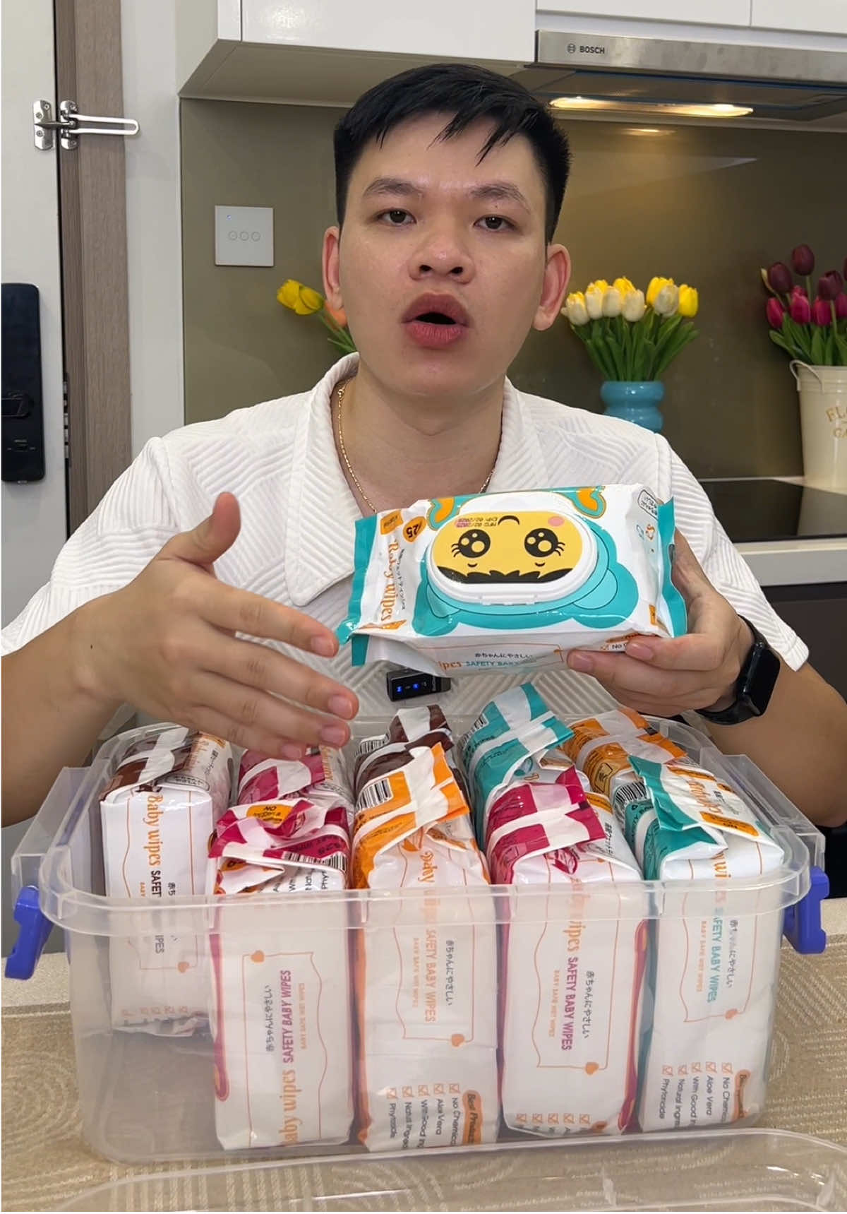 Thùng 10 bịch khăn ướt Baby Wipes 