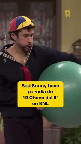 Ni en nuestros sueños más locos hubiéramos imaginado a Bad Bunny imitando a Kiko de ‘El Chavo del Ocho’ en Saturday Night Live.  cc: SNL #badbunnypr #elchavodelocho #elchavodel8 #badbunny