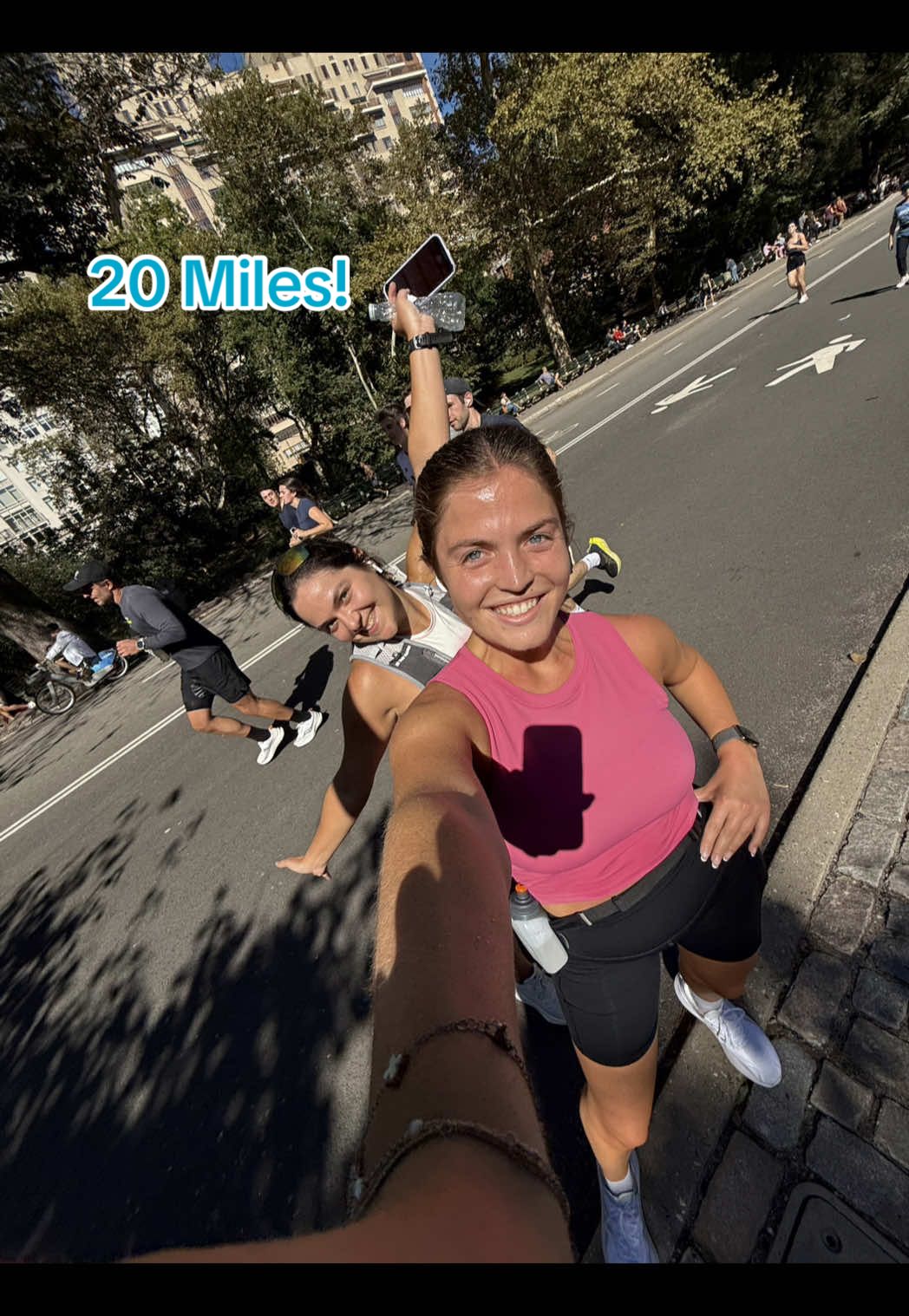 YAY 20 miles done🥳 honestly crazy to think how well this went compared to my 20 from last training season 😭 shoutout to Aileen for slaying this run!! Yapping and zone 2/3 def helped us though this 🫶🏼🫶🏼 #nycmarathon #marathon #Running #runtok 