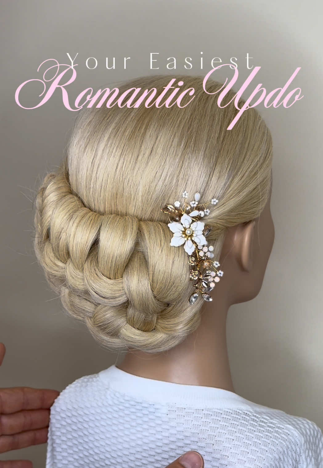 Your Easiest Romantic Updo How to .., BRAIDED LOW BUN UPDO with only 2 ponytails „in few minutes 🤗 Updo Romantic 🥰 . “Feel like a queen with this elegant and royal braided hairstyle.” Updo quick & easy  Bridal Updo Romantic & Elegant  Easy & Simple Romantic  Simple & Easy Hair Tutorial Romantic 🥰 ✨WATCH ✨LEARN ✨SAFE #fashionstyle #hairstyling #longhairstyles #wedding #braidstyles 