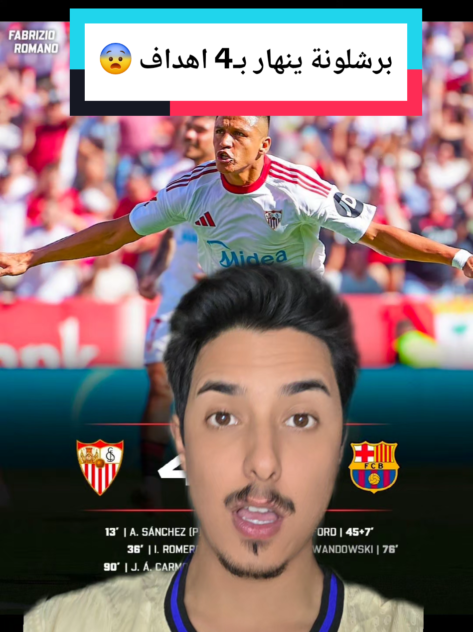برشلونة ينهار بـ4 اهداف 😨🔥 لاول مره برشلونة يخسر بهاي النتيجه من ايام خسارته بالريمونتادا ضد باريس بغياب لامين ورافينيا الفريق عاجز عن التسجيل  شنو رايكم بالاداء ؟ وشنو سبب الخسارة برايكم ؟؟ #seville #barcelona #الدوري_الاسباني #برشلونة #اشبيلية 