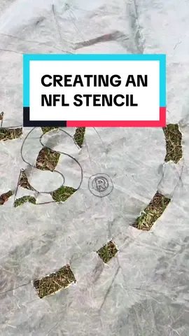 This is how I make stencils for logos on the football field with some painting at the end #sports #stencils #paint
