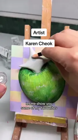 Meet artist Karen Cheok whose paintings blend with sculpture, combining clay and paint on canvas. Her bright and whimsical paintings radiate joy and creativity.  @Karen Cheok ✧ KC ✦  #artist #artistsoftiktok #painting #acrylicpainting #contemporaryart 