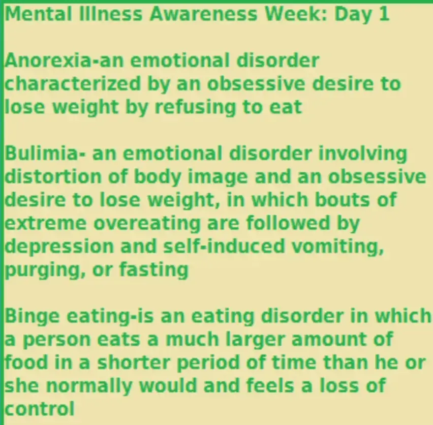 Mental Illness Awareness Week starts today. I will post something about a mental illness every day. #mentalillness #mentalillnessawareness #mentalillnessawarenessweek #mentalillnessawarenessweek2025 #worldmentalhealthday #mentalhealthmatters 