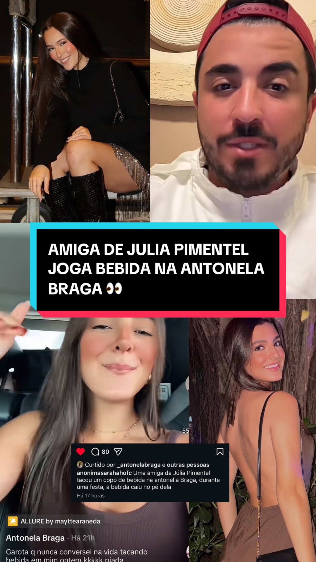 Amiga de Júlia Pimentel joga bebida na Antonela Braga, entenda toda a situação!!!  #viral #fofoca #juliapimentel #antonelabraga #noticias 