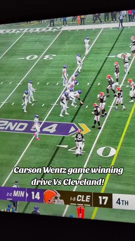 Carson Wentz game winning drive Vs Cleveland! #minnesotavikings #minnesota #nfl #football 
