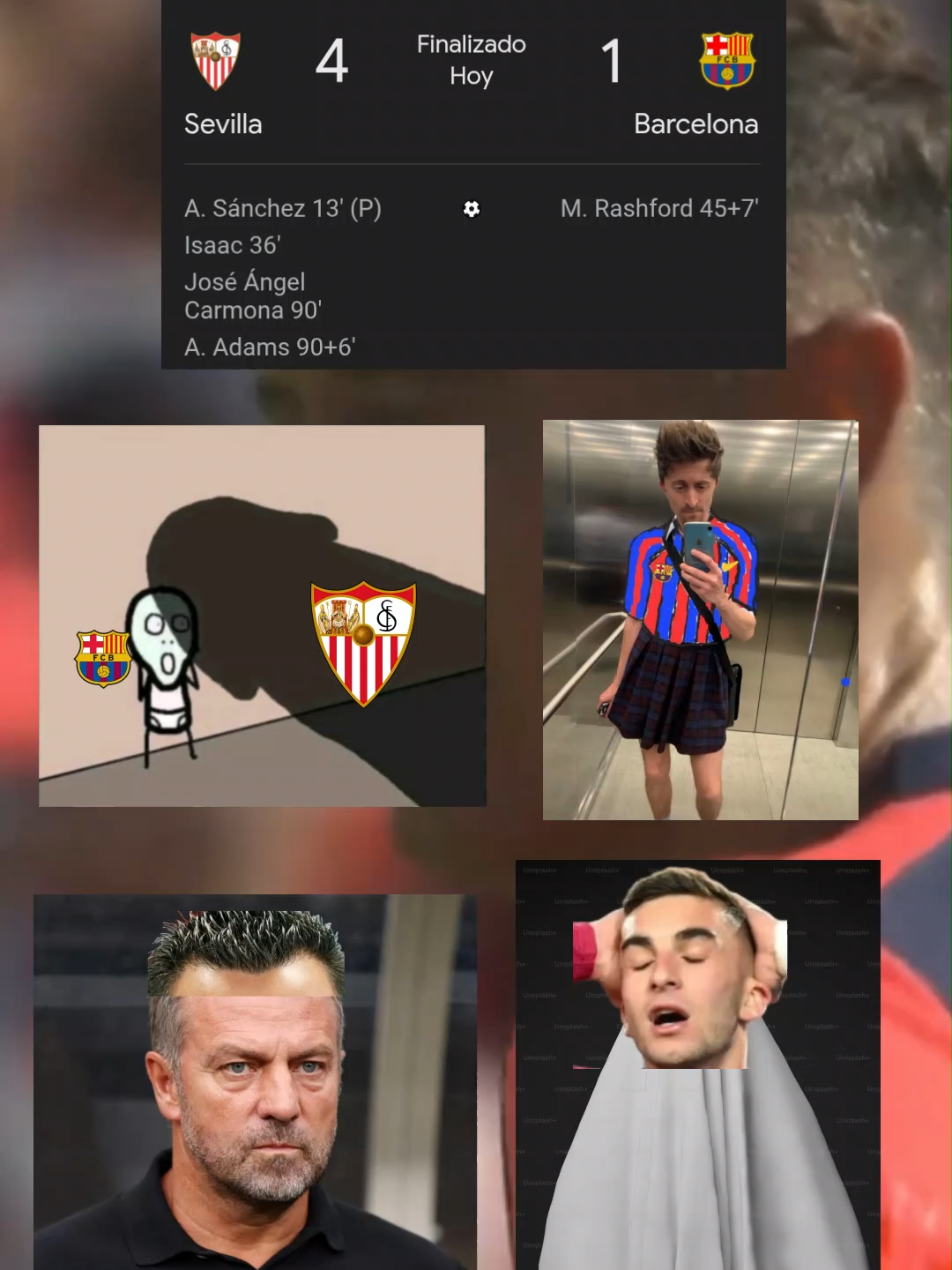 no laminas del mal no party vs sevilla #futbol⚽️ #memestiktok #laliga #barcelona #sevilla #frioooo #realmadrid