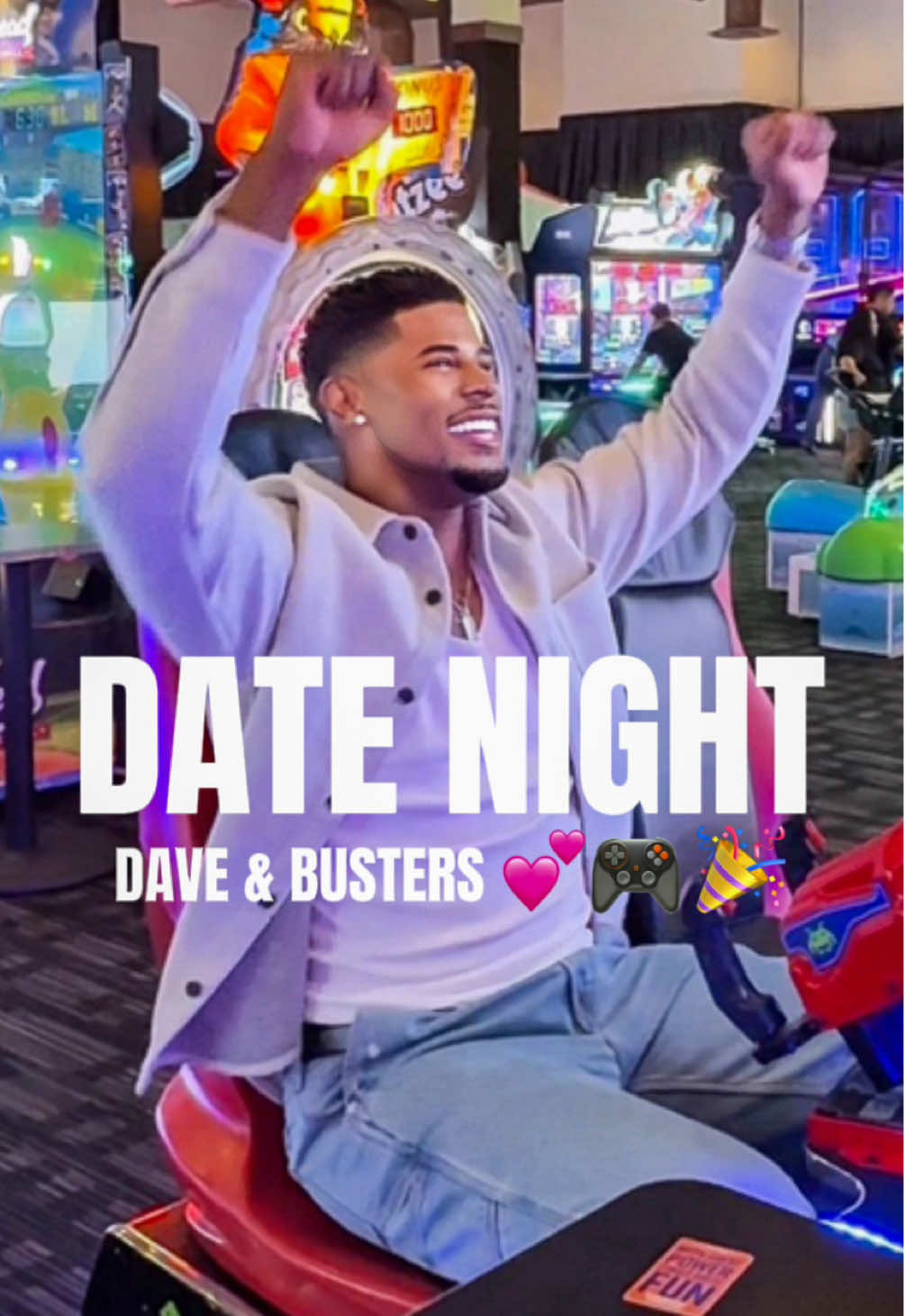 Didn’t find love on an island 🌴, but with the help of Dave & Buster’s 🎮🍹, I just might’ve found it today 🫶🏽🔥 @Dave & Buster's  #DaveandBustersPartner #Daveandbusters #watchatDnB #sponsored