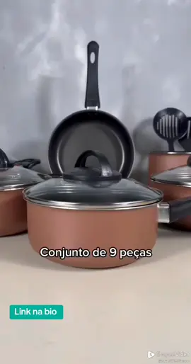 Dê uma olhada em Jogo De Panelas Antiaderente 9 Peças Kit Conjunto Teflon Tampa de Vidro Várias Cores Durável Moderna por R$174,90. Compre na Shopee agora! #cozinha #shopee #achadinho 