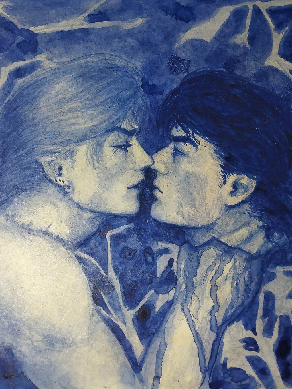 On the border between life and death. In the darkness at the depths.  I wanted to convey many feelings and sensations. Perhaps I overdid the darkness a little, but it creates a special spooky vibe. Share your impressions and what you think about this art✨ •||•  #dio #jonathanjoestar #jojosbizarreadventure #acrylicpainting #art 
