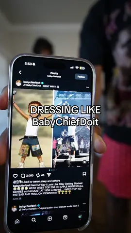 Styling my cousin @￶ like @BabyChiefDoit Recreating rappers outfits: babychiefdoit    #fashiontiktok #fashion #outfitinspo #streetwear #StreetFashion 