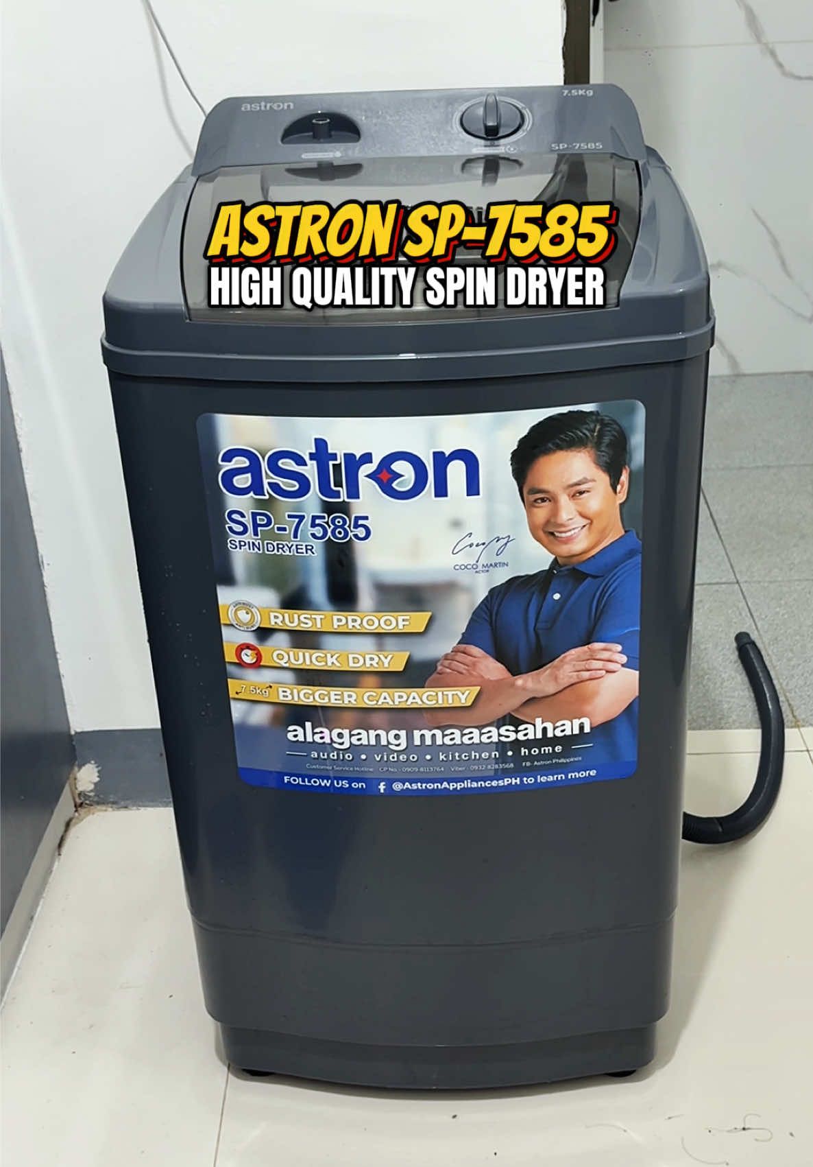 Astron Sp-7585 spin dryer, high quality spin dryer, affordable spin dryer, mini spin dryer. #astron #astronspindryer #spindryer #dryer #clothdryer 