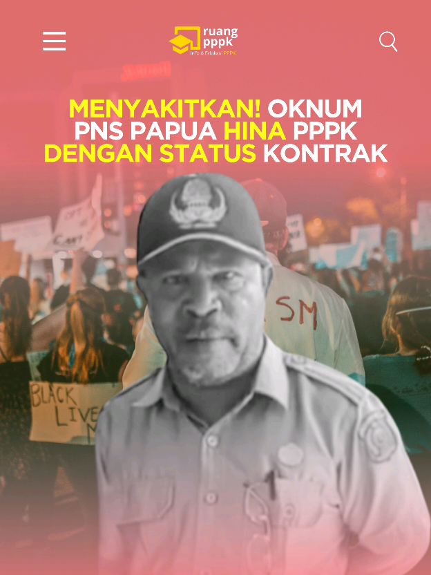 Lagi ramai di Papua, ada oknum PNS yang mengejek PPPK hanya karena statusnya kontrak. Padahal, PPPK itu sama-sama ASN, punya hak dan kewajiban sesuai undang-undang. Beda status bukan berarti boleh merendahkan. Ingat, rasisme dan diskriminasi di lingkungan kerja bisa kena sanksi tegas!”#pppk #pppkteknis #asnpppk #infopapua #pppk2025 @kemendagri_ri @bkngoid @Kementerian PANRB @partaigerindra 