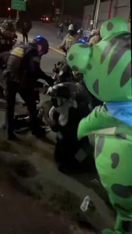Anti-Facist frog pepper sprayed by ice #ice #antifacistfrog #foryou 
