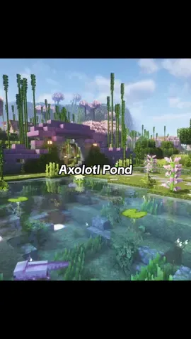 Let’s build a beautiful axolotl garden. #Minecraft #minecraftbuilding #minecrafter #minecrafttutorial #minecraftdesigns 