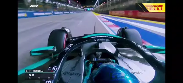 GEORGE RUSELL POLE LAP AT SINGAPOUR GRAND PRIX 2025 #f1 #mercedes #F1 