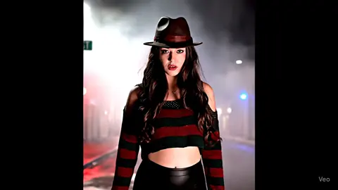 Freddy Krueger. Nightmare on Elm Street female cosplay #horror ##nightmareonelmstreet #freddykruger #holloween #spookyseason 
