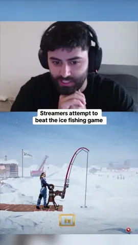 Streamers attempt to beat the ice fishing game #kickstreaming 
