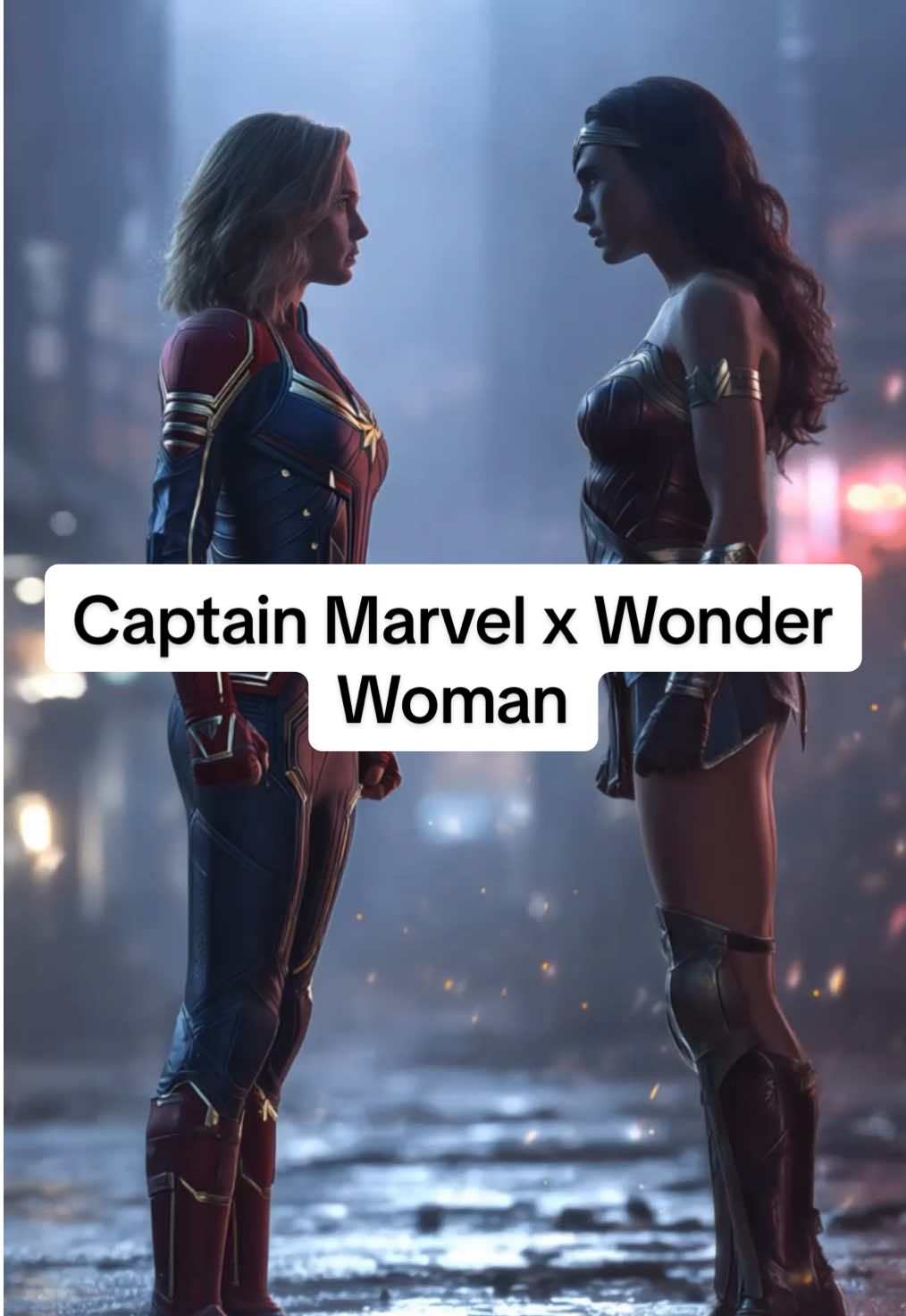 Captain Marvel x Wonder Woman Fusion 💀 #ia #aifusion #hybrid #fusion #midjourney 