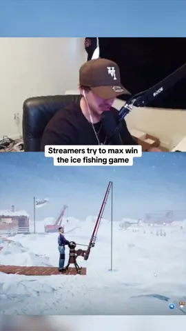 Streamers try to max win the ice fishing game #kickstreaming 