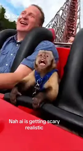 Monkey on a coaster #fyp #funny 