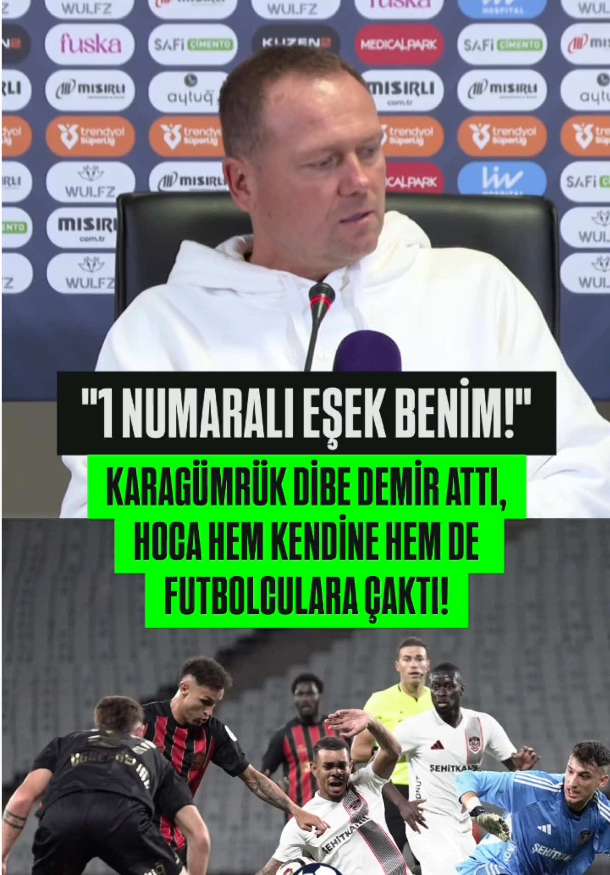 1 puanla Süper Lig'in dibinde her alan Fatih Karagümrük'te teknik direktör Marcel Licka, hem kendine hem de futbolculara saydırdı!   