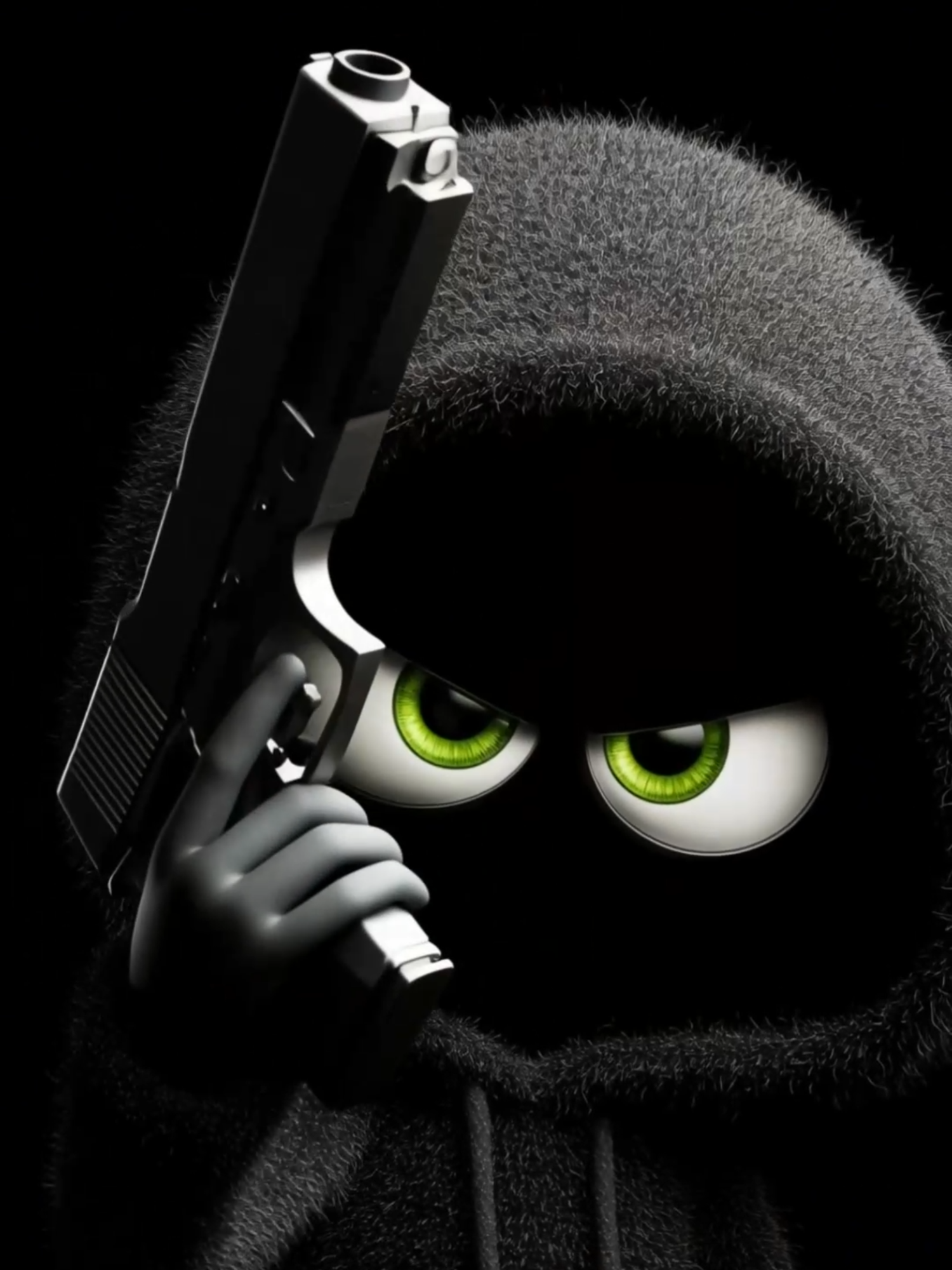 Live Wallpaper | Back Away Now #lockscreen #livewallpaper #hoodie #darkmode #gangstervibes #warning #donttouchmyphone #cartoonstyle #aivideo #phonewallpaper #eyesonyou #fyp