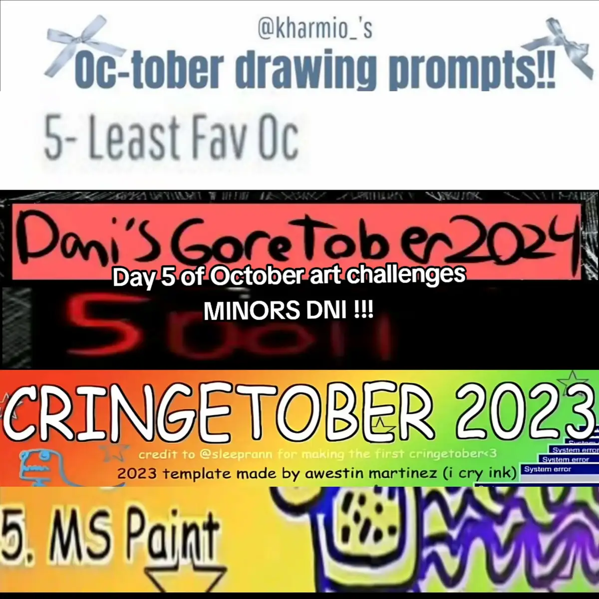 #fyp #october2025 #cringetober2025 #goretober2025 #artist 