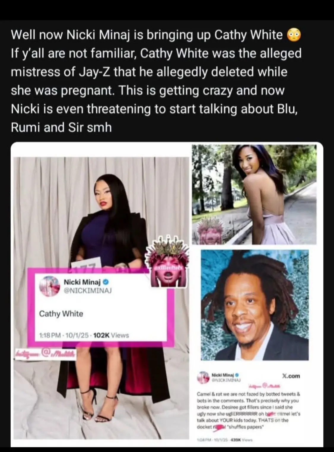 Nicki Manaj Cardi B Cathy White Jay Z #cardib #nickiminaj #foryoupage #fyp #jayz 