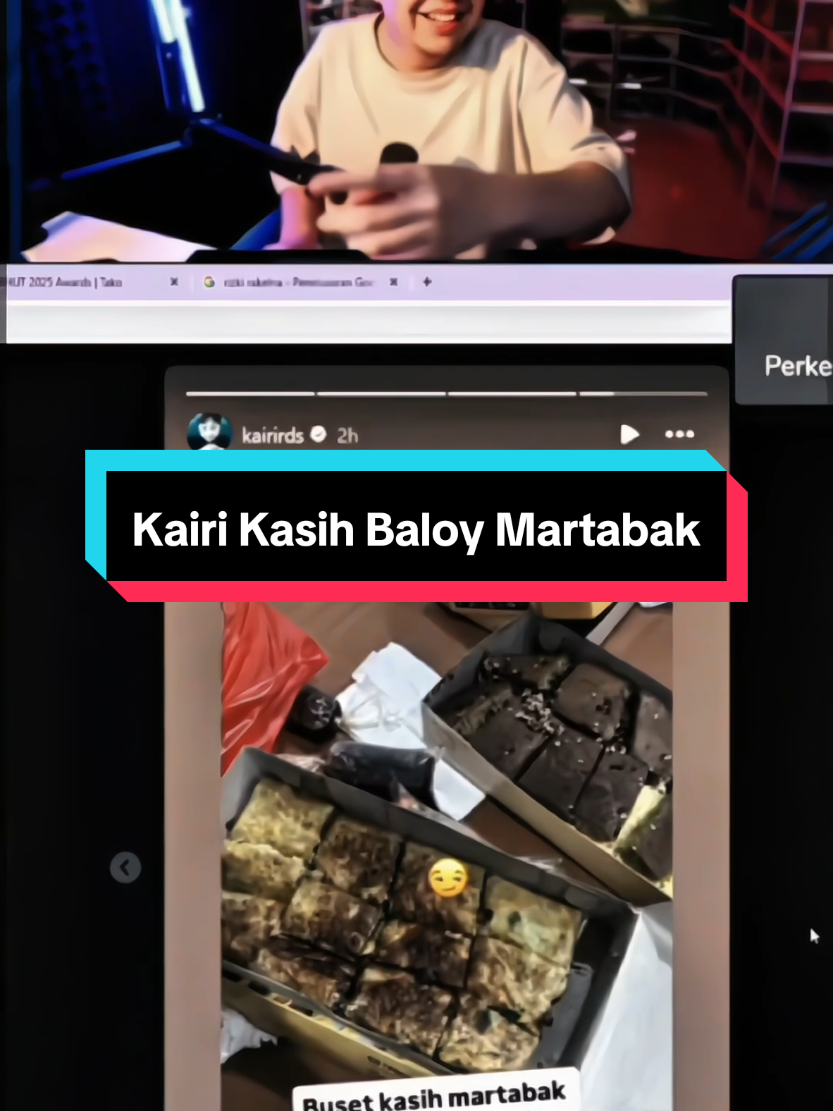 Buset @kairirisolmayo malah Kasih martabak🥚 Ke @baloyskie.mlbb 🤣🤣😭 #kairi #onic #baloyskie #geekfam #rrq 
