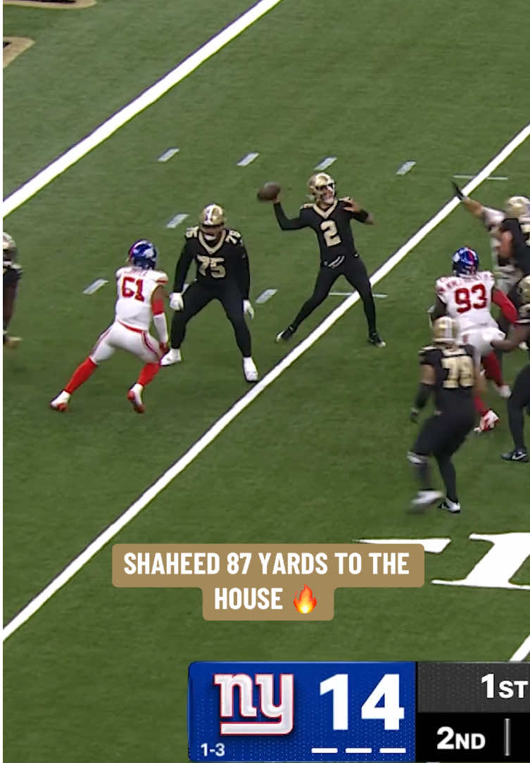 fastest td of the season so far 😳 #rashidshaheed #neworleanssaints #nfl 