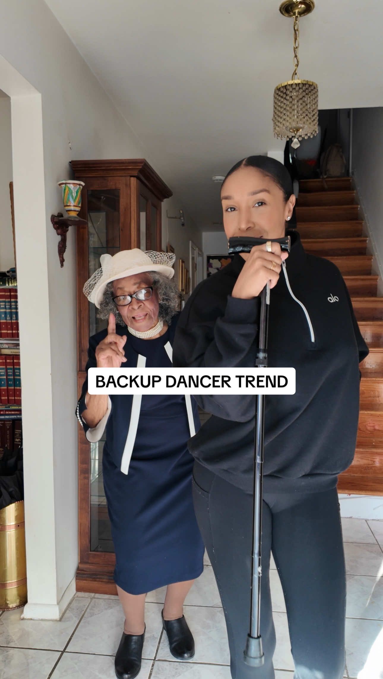 My grandma was ready to get to church for 1st Sunday 😂😂😂🩼🦯 