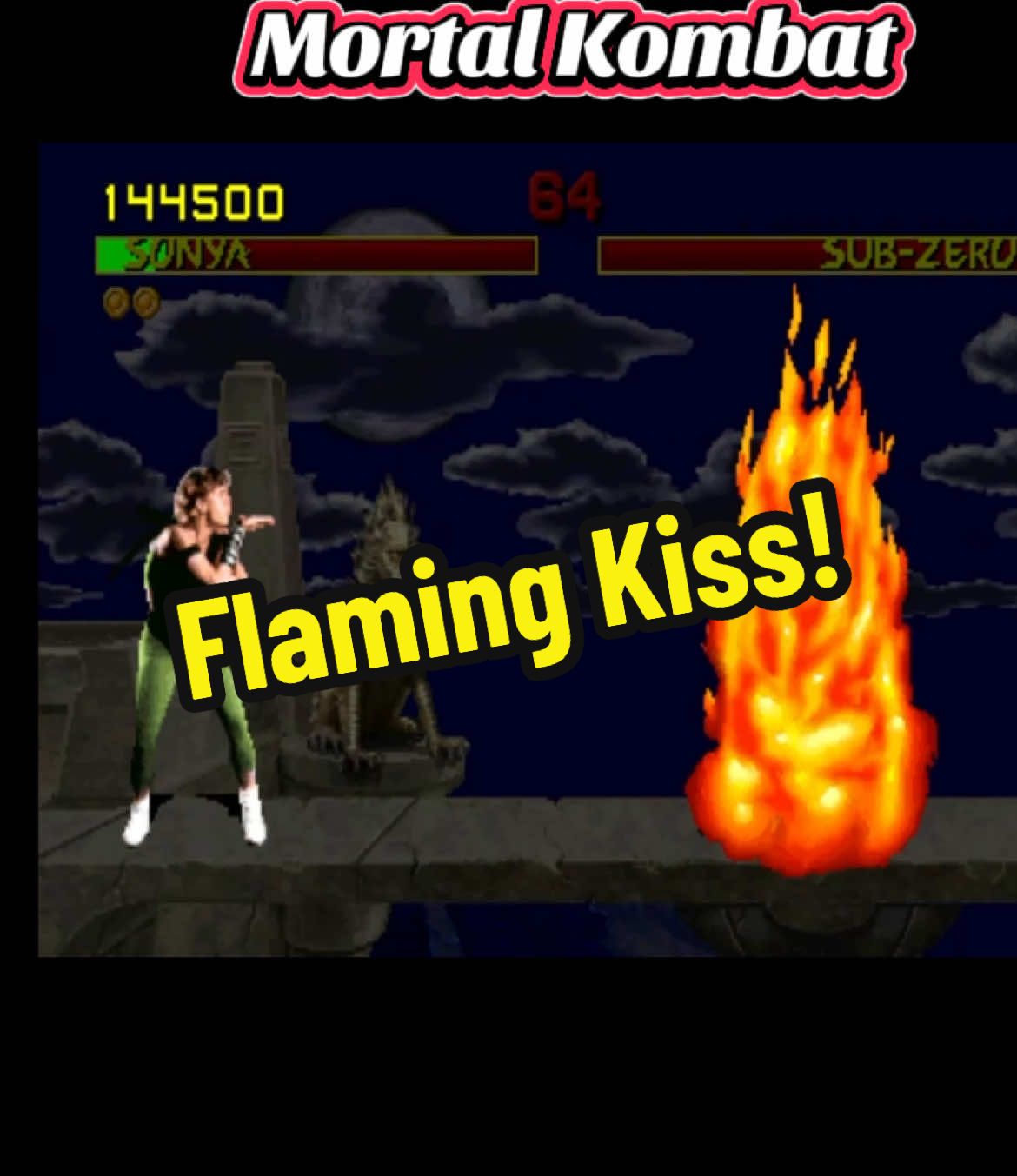 Sonya’s Flaming Kiss Fatality Mortal Kombat #retrogaming #gaming #mortalkombat #Fatality #gameplay 