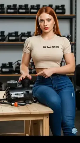 Mine compressor de 12v para o seu carro COMPRESSOR DE AR PORTÁTIL...🚘 #compressorportatil  #equipamentos #carro  #moto #tiktokshop 