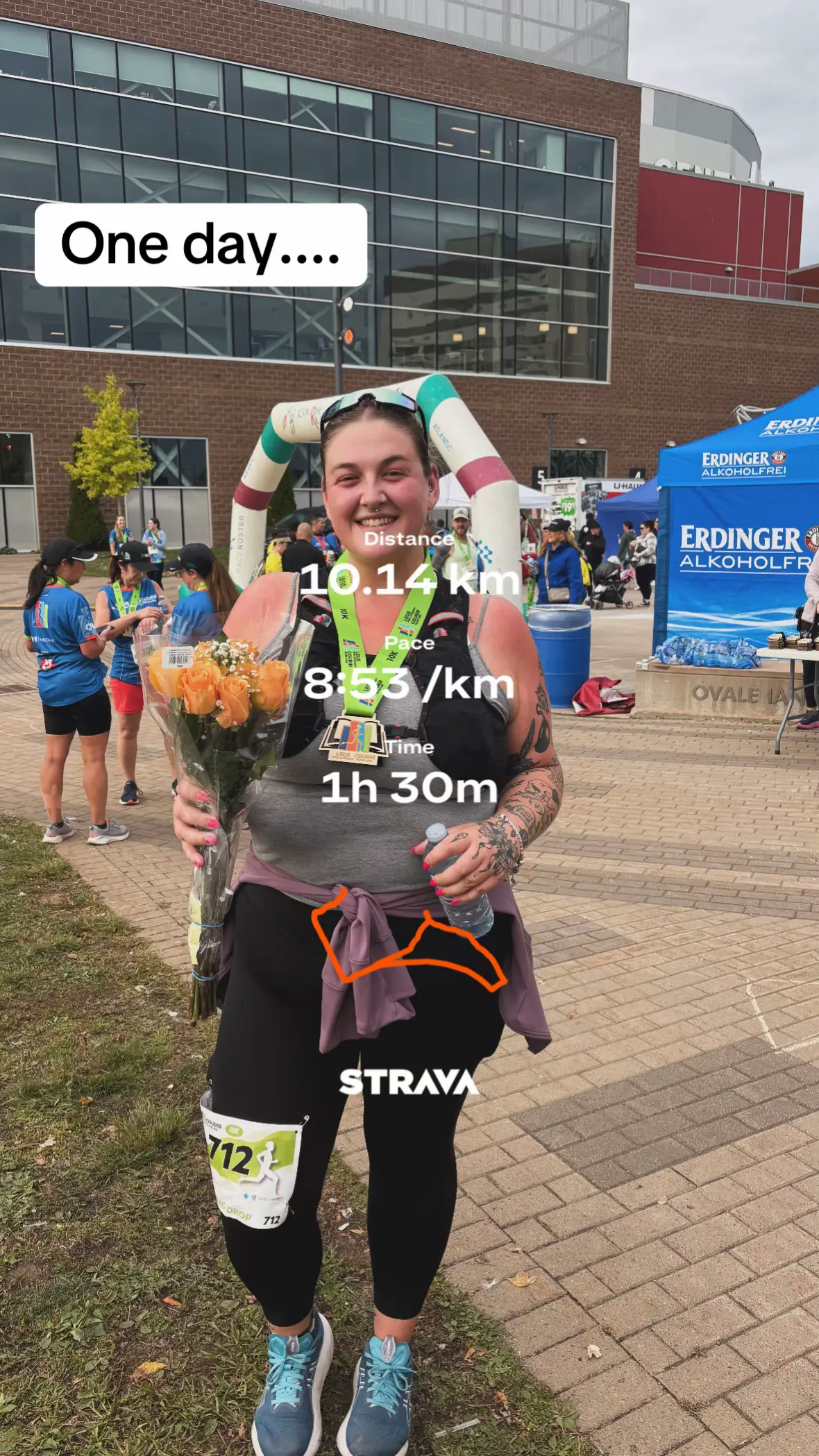 So proud of my leg for literacy 10k time!!! 🏃‍♀️ #race #run #runner #10krace #10krun