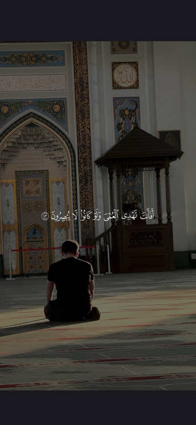 ﴿أَفَأَنتَ تَهدِي العُميَ وَلَو كانوا لا يُبصِرونَ﴾❤️. ——————————— #محمد_ديبيروف #افانت_تهدي_العمي_ولو_كانوا_لا_يبصرون #أفأنت_تهدي_العمي_ولو_كانوا_لا_يبصرون #قران #quran